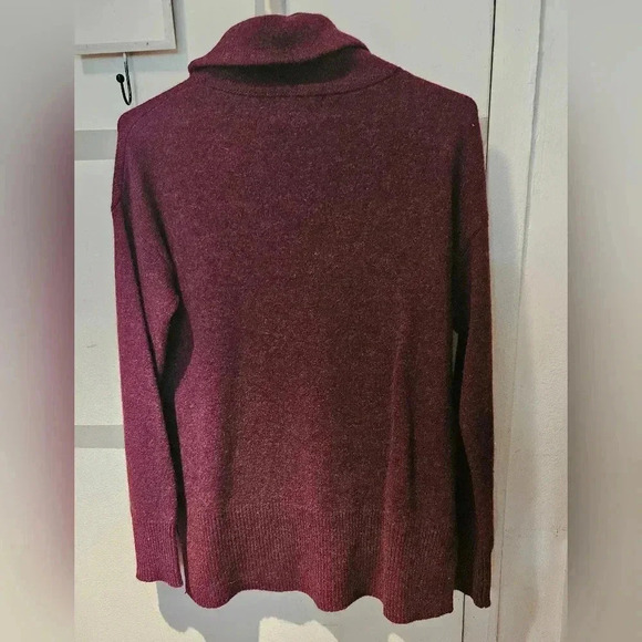 Nanette Lepore Cowl Neck Side Slit Pullover Sweater Wool& Yak blend Sz M - Picture 2 of 9